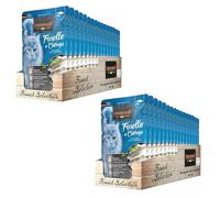 Leonardo Bolsas [16x85g Trucha + Menta de Gato] | Alimento húmedo sin Cereales para Gatos | Alimento Completo en prácticas raciones Individuales