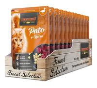 Leonardo Menú de Pato y Quesos Sobres para Gatos - 16 unidades x 85 gr