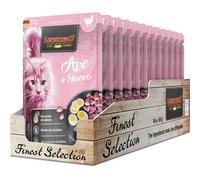 Leonardo Menú de Pollo y Huevo Sobres para Gatos - 16 unidades x 85 gr
