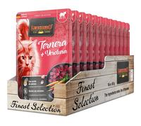 Leonardo Menú de Ternera y Verduras Sobres para Gatos - 16 unidades x 85 gr