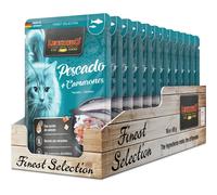 Leonardo Menú Pescado y Gambas Sobres para Gatos - 16 unidades x 85 gr