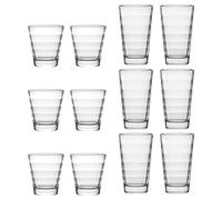 Leonardo Onda - Vaso de cristal transparente (12 unidades)