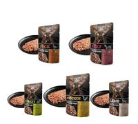 Leonardo Pack de Degustación Pulled Beef - Comida Húmeda para Gatos 15 x 70g (5 Sabores: Pollo, Buey, Pato, Pavo y Cordero) - Sin Cereales