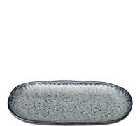 LEONARDO - Plato pequeño de cerámica para servir (22 x 12 cm, apto para microondas, lavavajillas, antracita)