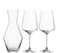 Leonardo Puccini 069528 - Juego de 3 copas de vino con jarra de cristal, aptas para lavavajillas, copas de vino de 560 ml y 1400 ml
