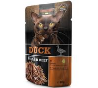 Leonardo Pulled Beef Pato Sobre para Gatos 16 x 70 gr