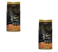 LEONARDO Salmón Fresco | Paquete Doble | 2 x 250 g | Pienso sin Cereales para Gatos | con salmón Fresco y Ave | Contiene Verduras, Bayas, Hierbas y extracto de Oliva