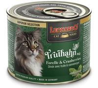 Leonardo Superior Selection Pavo con Trucha y Cranberries Lata para Gatos 200 gr