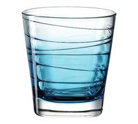 Leonardo Vario Struttura 026838 - Vaso de cristal para beber (1 unidad, apto para lavavajillas, vaso de zumo, 250 ml), color azul