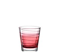Leonardo Vario Struttura 026842 - Vaso de agua apto para lavavajillas (cristal, 250 ml), color rojo