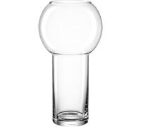 Leonardo Vernazza 022354 - Jarrón Decorativo (Cristal Transparente, Altura de 27 cm, diámetro de 14 cm, Capacidad de 2 L, florero Moderno y Transparente), Color Blanco