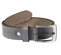 LEONARDO VERRELLI 3100089-92 - Cinturón unisex de piel (80-140 cm), gris, Bundweite: 80 cm - Gesamtlänge: 95 cm