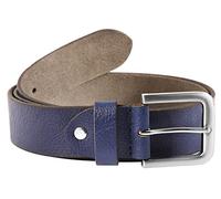 LEONARDO VERRELLI 3100093-96 - Cinturón unisex de piel (80-140 cm), azul, Bundweite: 90 cm - Gesamtlänge: 105 cm