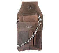 Leonardo Verrelli - Cartera de Camarero de Piel auténtica con Bolsillo para Camarero y Cadena 3000130.
