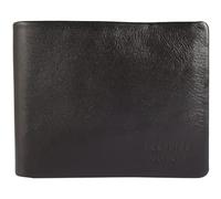 LEONARDO VERRELLI Cartera de piel para hombre con botón de presión de 8,8 x 11,4 x 2 cm, marrón, 8.8 x 11.4, Clásico