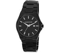 LEONARDO VERRELLI Reloj de pulsera para hombre de acero inoxidable, en una longitud de 22 cm, diseño clásico para cualquier hombre, Negro