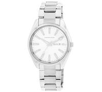 LEONARDO VERRELLI Reloj de pulsera para hombre de acero inoxidable, en una longitud de 22 cm, diseño clásico para cualquier hombre, plata