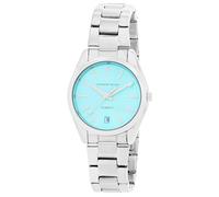 LEONARDO VERRELLI Reloj para mujer, correa de acero inoxidable, diámetro de 34 mm, bicolor/turquesa