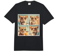 Leonas Frescas con Gafas de Sol Playa Animales Vacaciones Verano Comfort Colors Adult Heavyweight T-Shirt