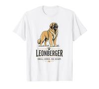Leonberger Pequeño Caballo Grande Corazón Gigante Perro Raza Dueño Camiseta gráfica económica, Hombre, Blanco, XL