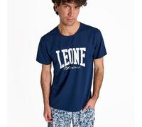 Leone 1947 ABX106 - Camiseta de Hombre con Logotipo, para Gimnasio, Fitness, Entrenamiento, Culturismo, 100% poliéster Polymesh, Azul Oscuro, Talla M