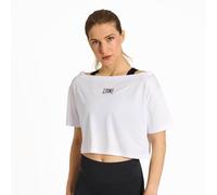 Leone 1947, ABX145 Camiseta Corta tee Crop Mujer, Blanco, S