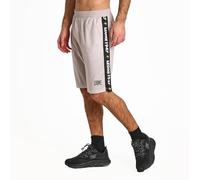 Leone 1947 ABX204 - Pantalón Corto de Rayas 47 para Hombre, para Gimnasio, Fitness, Entrenamiento de Culturismo, 100% poliéster Polymesh, Arena, Talla L