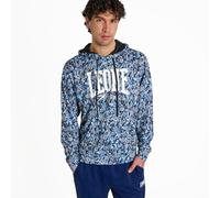Leone 1947 ABX408 Sudadera con Capucha Urban Fighter Poly French Terry Camo Azul XL