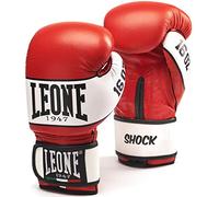 LEONE 1947 GN047 Shock Boxing Gloves-GN047, Unisex Adulto, Rojo, 10 oz
