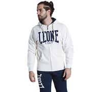 LEONE 1947 Leone - Sudadera con Capucha y Cremallera Apparel para Hombre - Blanco (1), Metro.