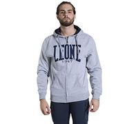LEONE 1947 Leone - Sudadera con Capucha y Cremallera Apparel para Hombre - Gris Melange (4), Metro.