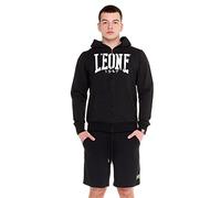LEONE 1947 Leone - Sudadera con Capucha y Cremallera Apparel para Hombre - Negro (9), Metro.