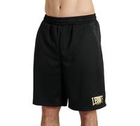 Leone 1947 - Pantalón Corto Deportivo para Hombre, Color Negro con Bolsillos con Cremallera y cordón de Ajuste, Ideal para Entrenamiento, Gimnasio y Ocio, Color Negro y L, ABX723