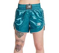 LEONE 1947, Pantalón Corto Kick-Thai Básico W, Mujer, Verde Azulado, XS, AB801