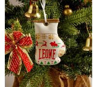LEONE 1947 Piccolo Guanto da Boxe Decorativo per L'Albero di Natale, addobbo Natalizio Unisex Adulto, Bianco, Taglia Unica