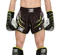 LEONE 1947 Revo Fluo Negro Pantalones Cortos Kick-Thai Hombre, Fucsia, L