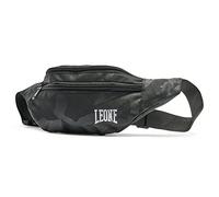 LEONE 1947 - Riñonera de nailon ultra resistente con estampado de camuflaje, Negro
