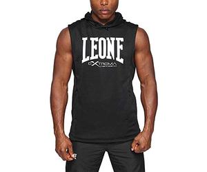 LEONE 1947, Sin Mangas Con Logo En La Capucha, Unisex Adulto, Negro, XS, ABX110