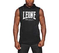 LEONE 1947, Sin Mangas Con Logo En La Capucha, Unisex Adulto, Negro, XXL, ABX110