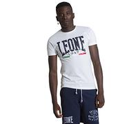 Leone 1947 Sport Fight Activewear Lsm1247 - Camiseta para hombre, Blanco, L