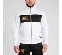 Leone 1947 Sudadera Hombre Premium Con Cierre 2 Tallas XS-XL Blanco/Negro/Oro