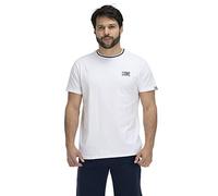 Leone - Camiseta básica de cuello redondo para hombre, Optic White (00), X-Small