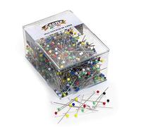 Leone DELL'ERA Alfileres Cabeza Cristal, Colores Mezclados, 0,80 x 50 mm