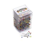 Leone DELL'ERA Alfileres Cabeza Cristal, Hierro Vidrio, Colores Mezclados, 0,60 x 30 mm, 1000