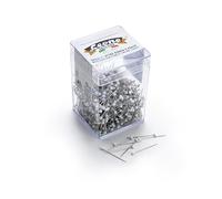 Leone Dell'Era Alfileres de Cabeza de Cristal Blanco, Hierro niquelado, 0,60 x 30 mm, 1000 Unidades