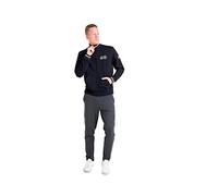 LEONE - Mono para hombre con cuello de pie y cremallera Athletic Stuff, Black-ant.grey Mel. (0908), Medium