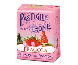 Leone Pastiglie Fragancia de cuento de hadas de fresa - 1 x 30 gramos | Caramelos duros de fresa | Almohadillas de leona