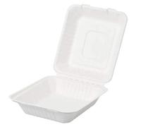 Leone Srl - 50 cajas para sándwiches y hamburguesas para llevar, recipientes de celulosa para alimentos, take away, 15 x 23 cm