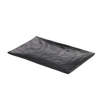 Leone srl Bandeja de manzana rectangular de 24 x 13,8 x 2 cm de altura, color negro