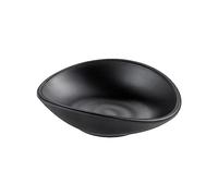 LEONE SRL Copa ovalada de manzana, 13 x 11 x 3,5 cm, color negro